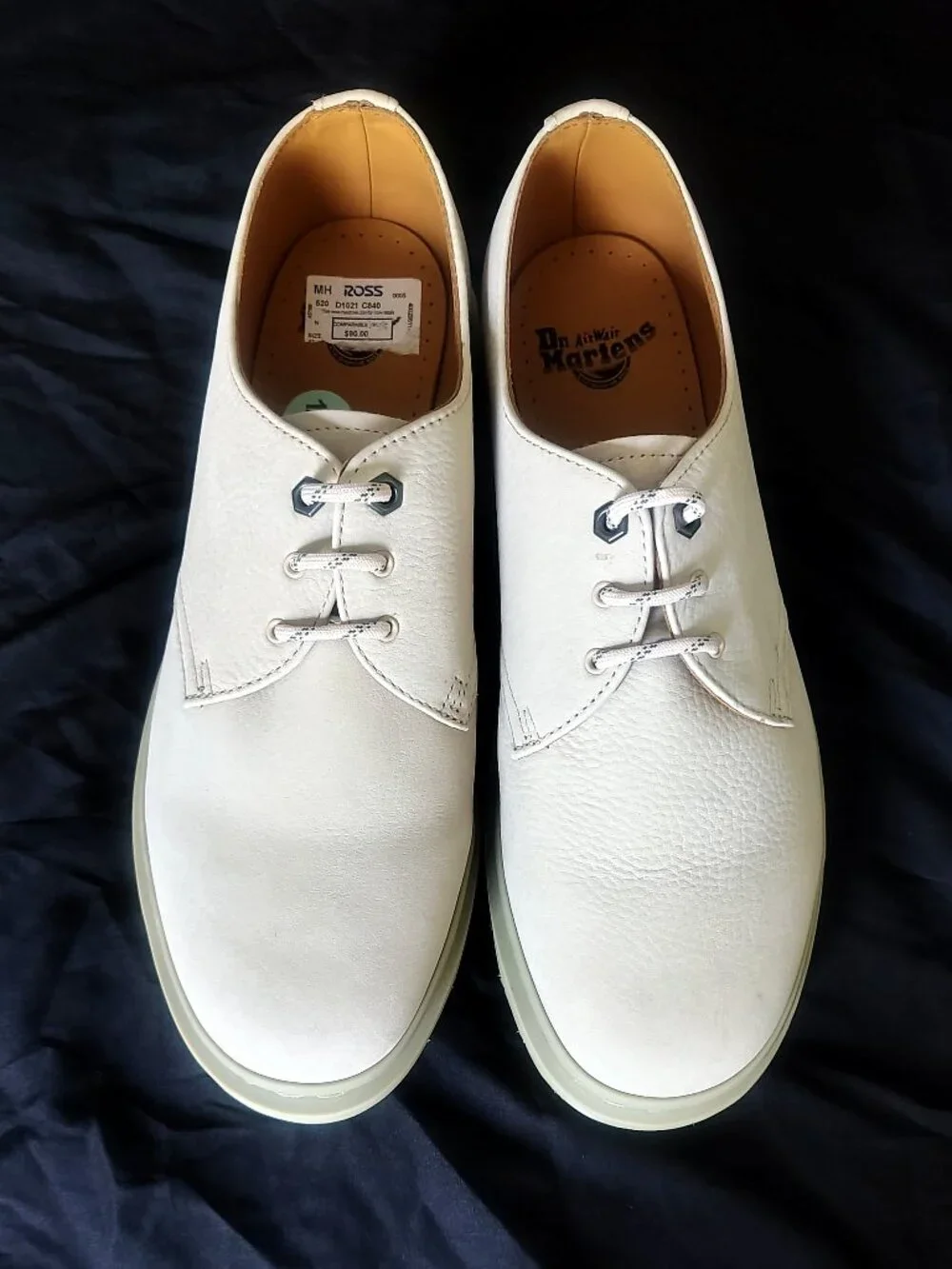 New Mens Dr. Martens Size 12 Color Beige1461 Mono Milled Nubuck Oxford Shoes